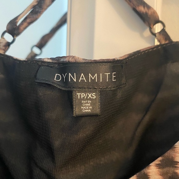 Dynamite Printed Organza Blouse - Picture 2 of 2